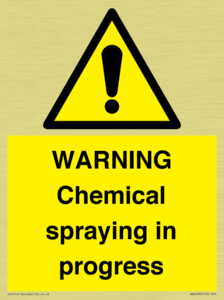 WARNING Chemical spraying in progress